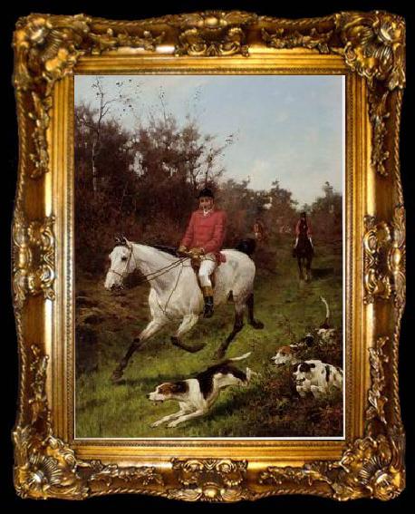 framed  unknow artist Classical hunting fox, Equestrian and Beautiful Horses, 059., ta009-2
